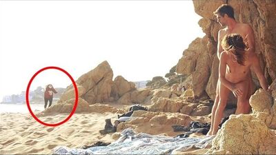Couple Caught Having Sex at the Beach - pornapp.online