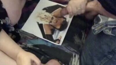 Wife strokes my cock for a facial cum tribute to Christina Aguilera - pornapp.online